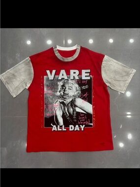 VARE ALL DAY Red Marilyn Monroe Short-Sleeve Graphic Tee